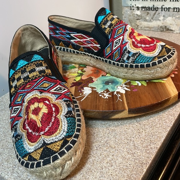 Johnny Was Aldorva Espadrille Braided Platforms EU 39 - Picture 2 of 12